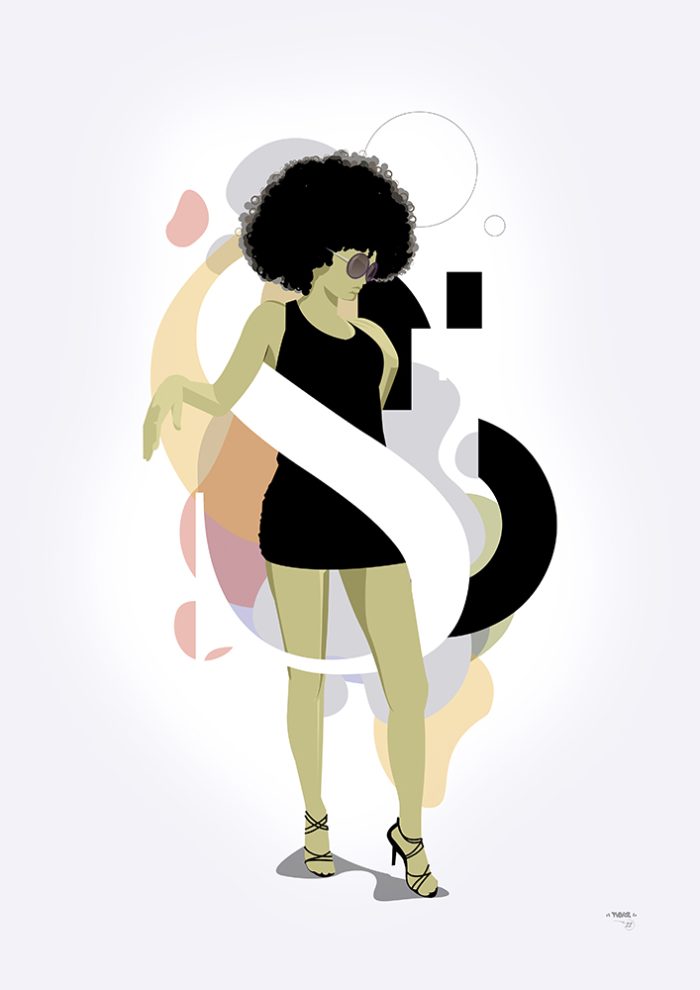 Illustration déco Curly Girl