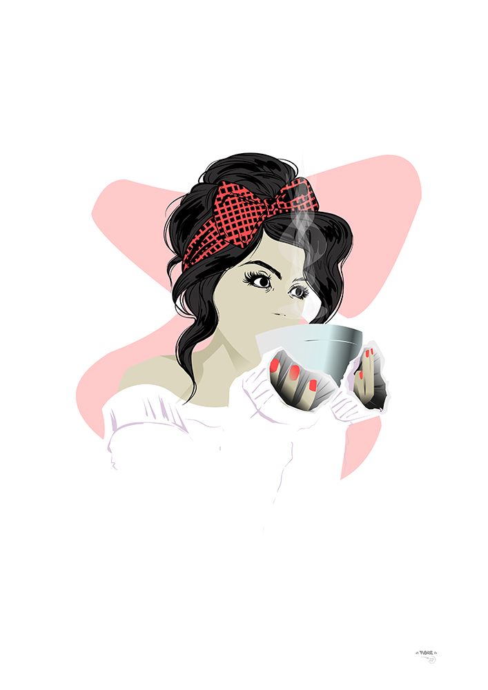 Illustration girly tea